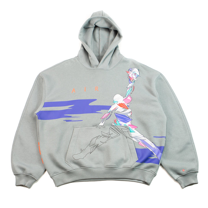 Jordan Brooklyn Men's Oversized Graphic Fleece Pullover Hoodie (Particle Grey)