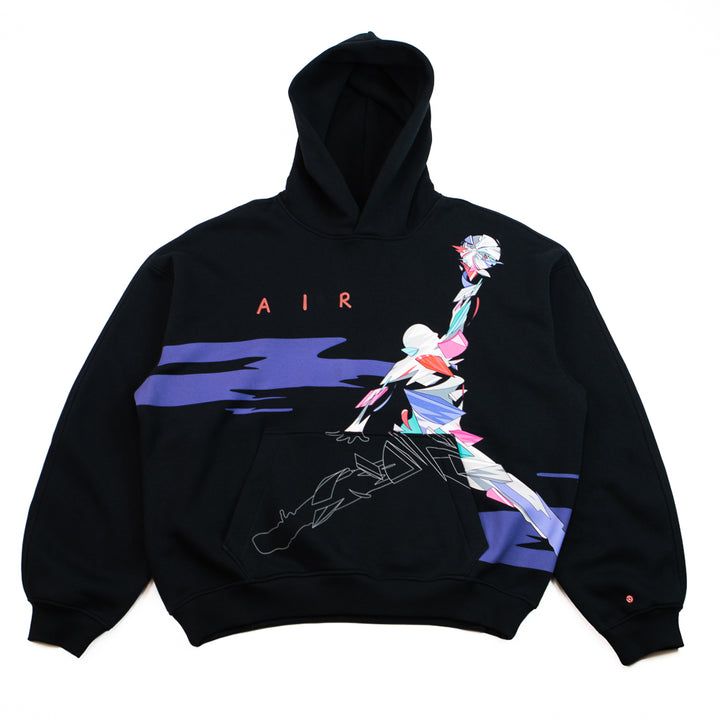 Jordan Brooklyn Men's Oversized Graphic Fleece Pullover Hoodie (Black)
