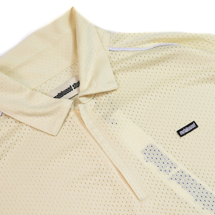 Piped Longsleeve Quarter Zip Polo (Tan)