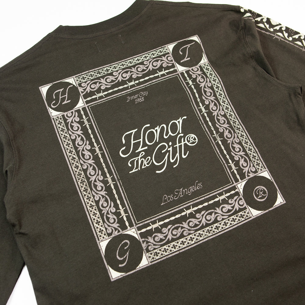 HTG Pattern LS Tee (Black)