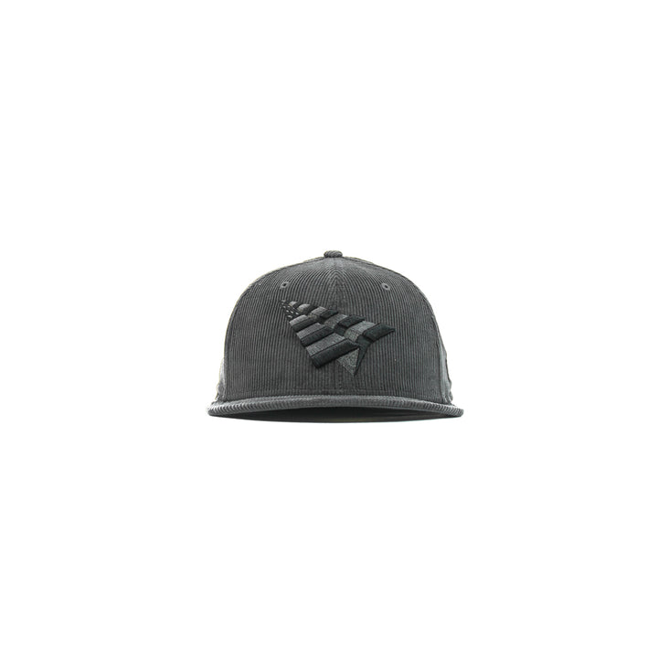 Corduroy Crown Fitted Hat (Graphite)
