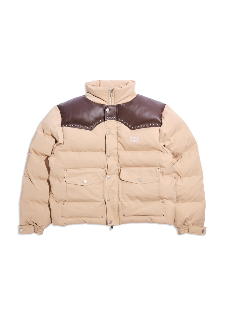 Western Puffer Jacket (Brown)