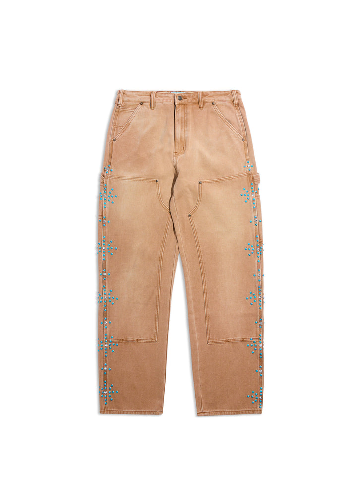 Turquoise Double Knee Pant (Brown)