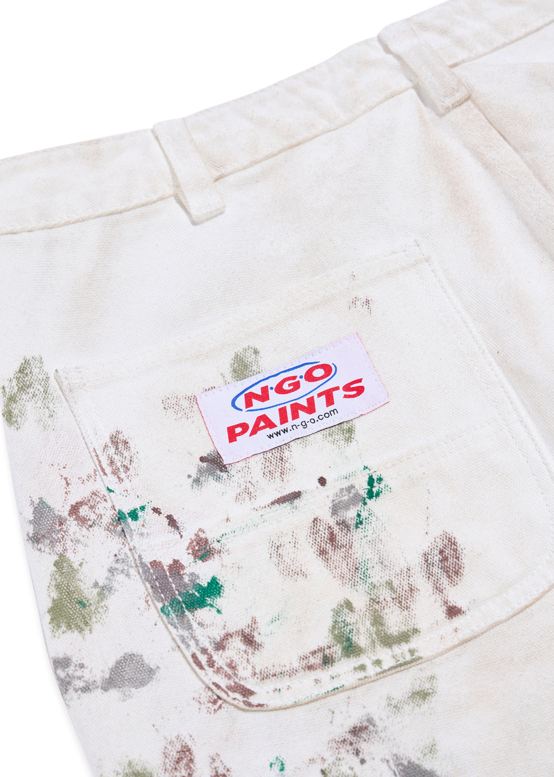 Strapped Painter Pant (White)