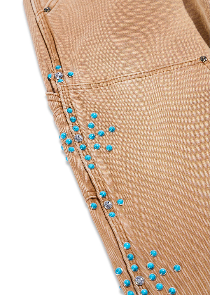 Turquoise Double Knee Pant (Brown)