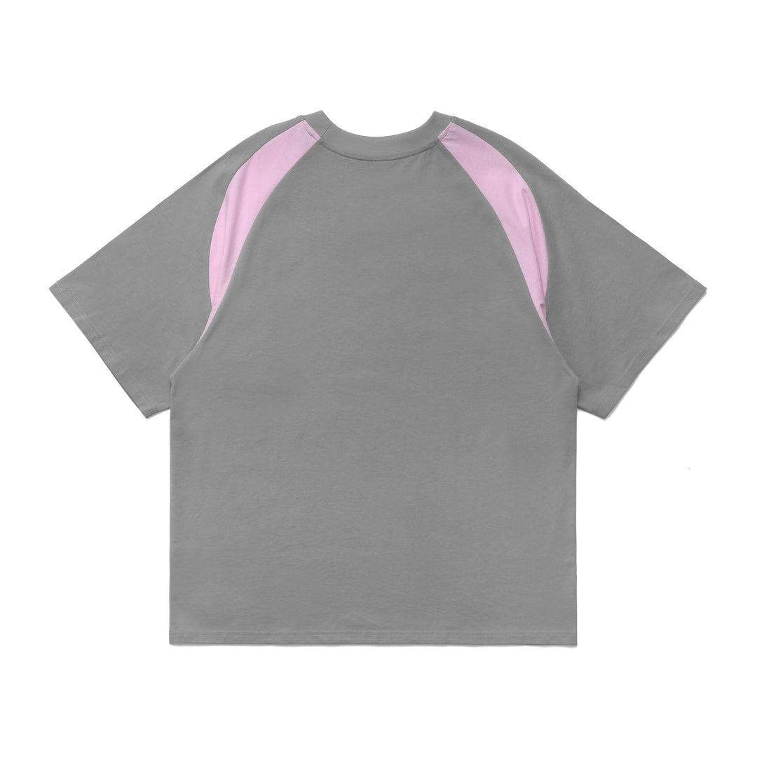 Mountaineer Raglan T-Shirt (Grey/Pink)