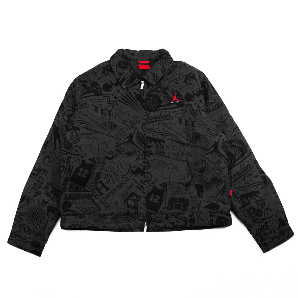 Brooklyn Men's Chore Jacket (Black/University Red)