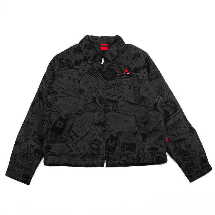 Brooklyn Men's Chore Jacket (Black/University Red)