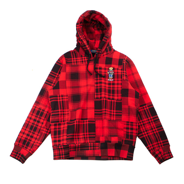 Red plaid hoodie online