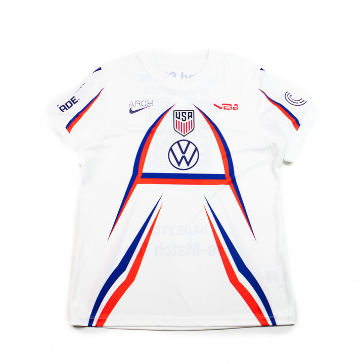 WMNS USA x V.A.A Pre-Match Jersey (White/Deep Royal Blue)