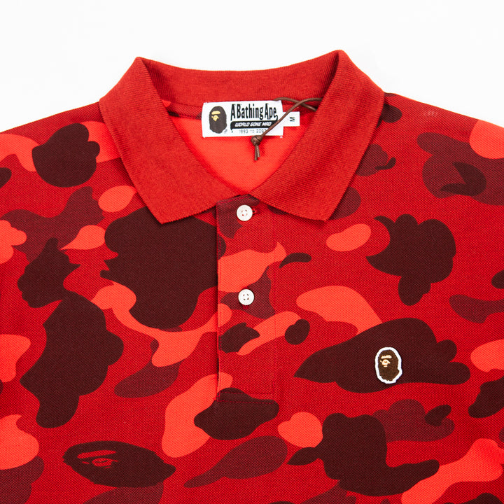 Ape Head One Point Relaxed Fit Polo (Red Camo)