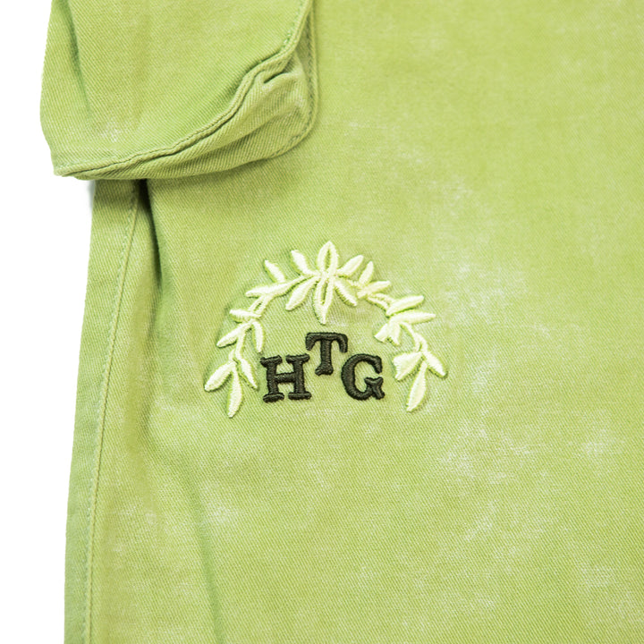 Twill Cargo Wide Leg (Green)