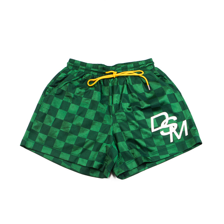 DSM Checkered Nylon Shorts (Green)