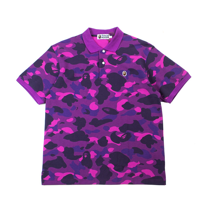 Ape Head One Point Relaxed Fit Polo (Purple Camo)