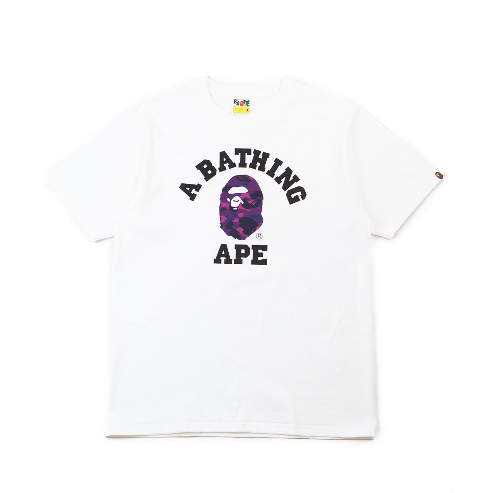 Color Camo College Tee (White/Purple) – Corporate