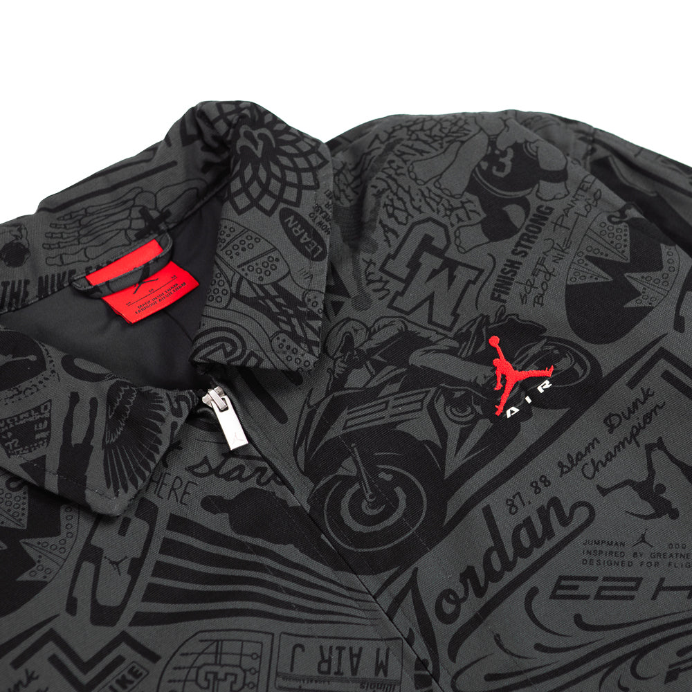 Brooklyn Men's Chore Jacket (Black/University Red)