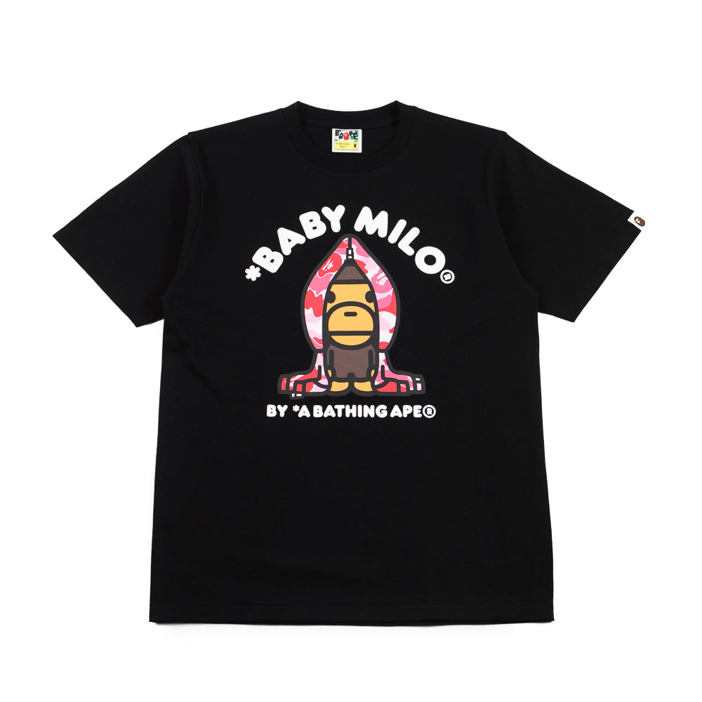 Bape ABC Camo Milo Hoodie Tee (Black/Red)