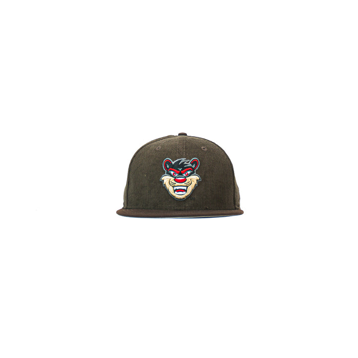 Cincinnati Bearcats Mascot Fitted Cap (Brown Corduroy)