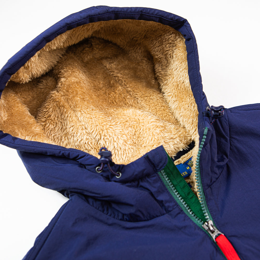 Mixed Sherpa Fleece Half Zip Jacket (Camel)