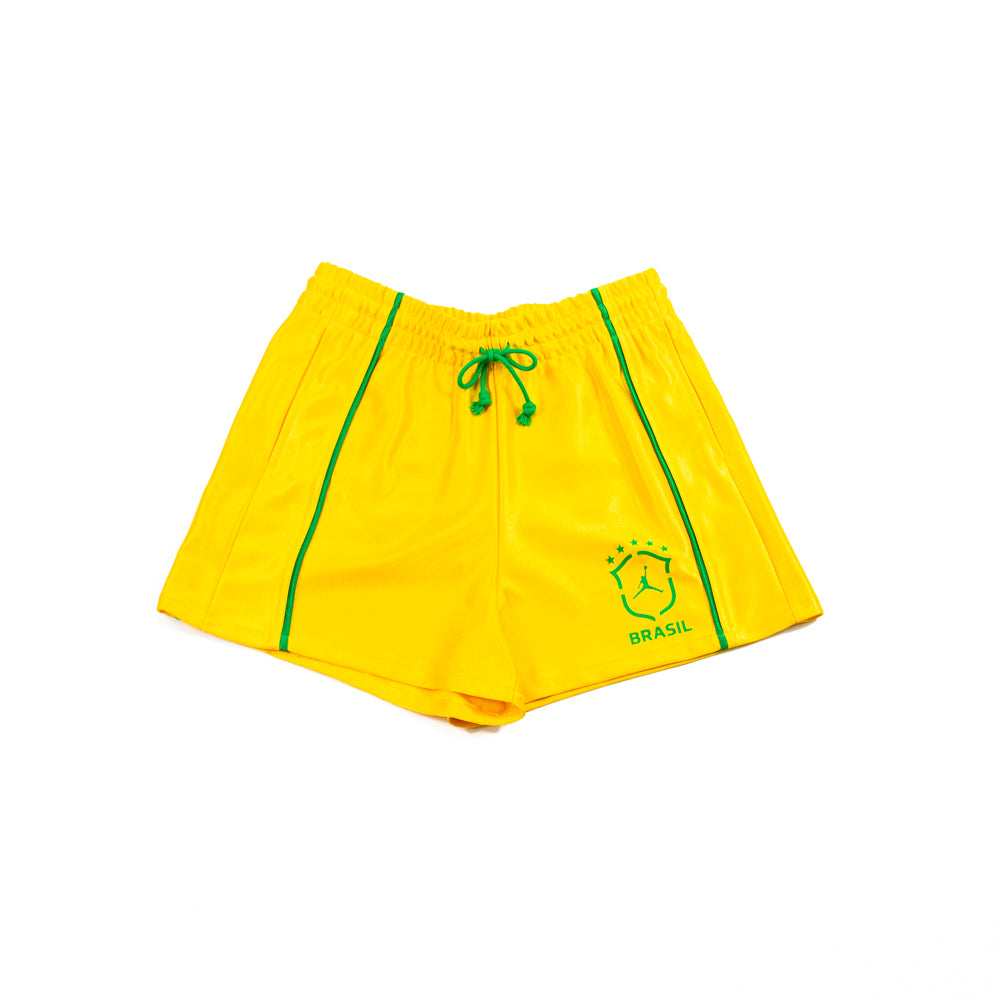NIKE JORDAN BRASIL ショートパンツ Mサイズ Jordan Brooklyn Women's Knit Brazil Shorts (Varsity Maize/Lucky