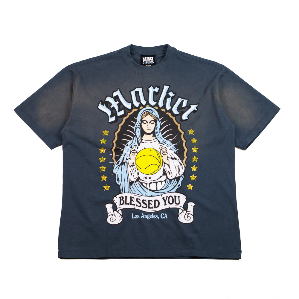 Blessed The Ball T-Shirt (Vintage Indigo)