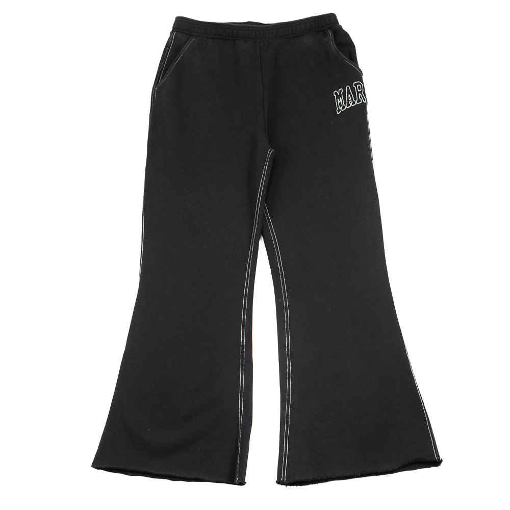 Big Stitch Open Leg Sweatpants (Black)
