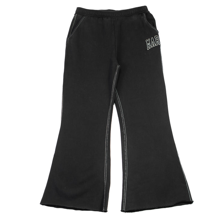 Big Stitch Open Leg Sweatpants (Black)