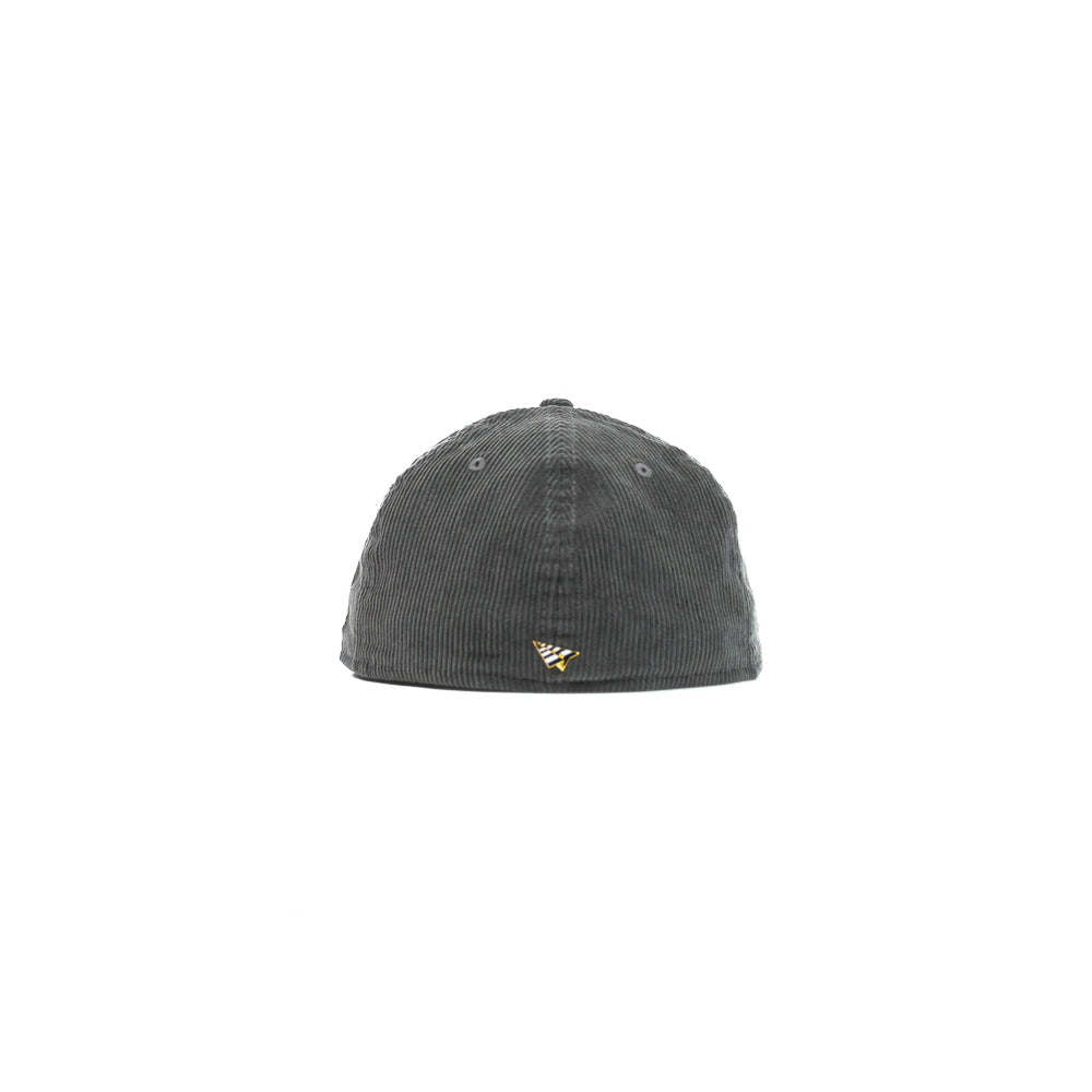 Corduroy Crown Fitted Hat (Graphite)