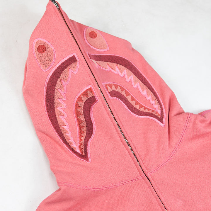 Ape Head One Point Shark Zip Hoodie (Pink)