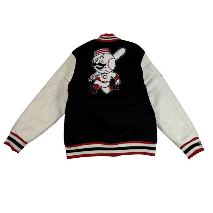 Reds Off Day Varsity Jacket Vintage Logo (Red/Black)