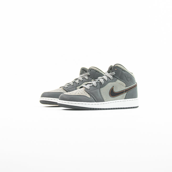 Air Jordan 1 Mid SE BG (Night Stadium/Black-Flat Pewter)