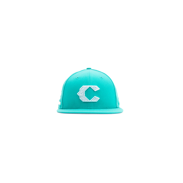 Cincinnati Reds City Connect Fitted Cap (Teal/White)