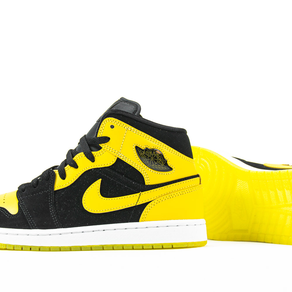 Air Jordan 1 Mid SE (Black/Varsity Maize-White)