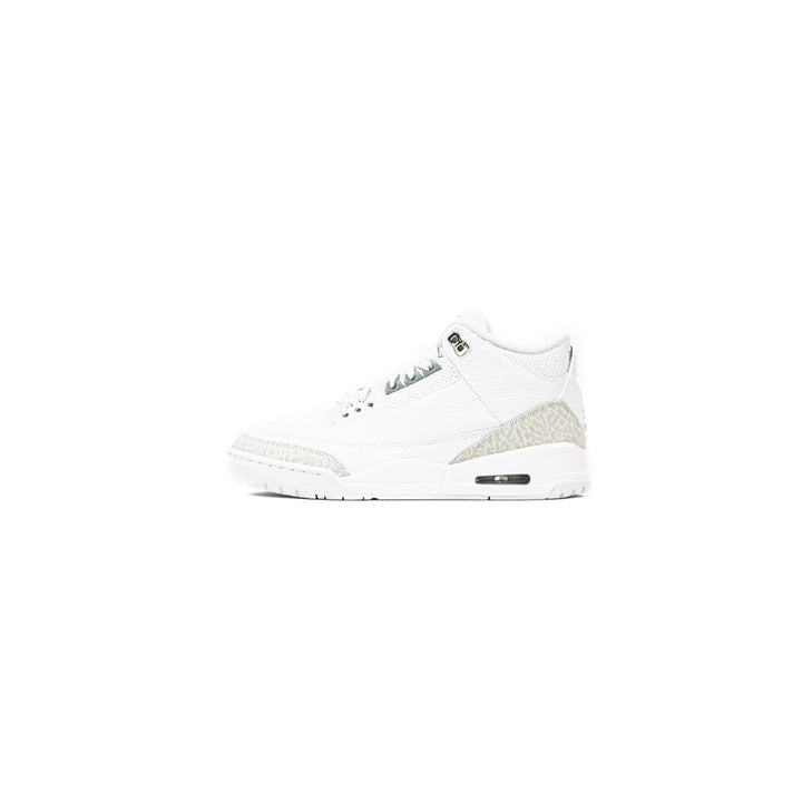 Air Jordan 3 Retro (White/Metallic Silver-White)