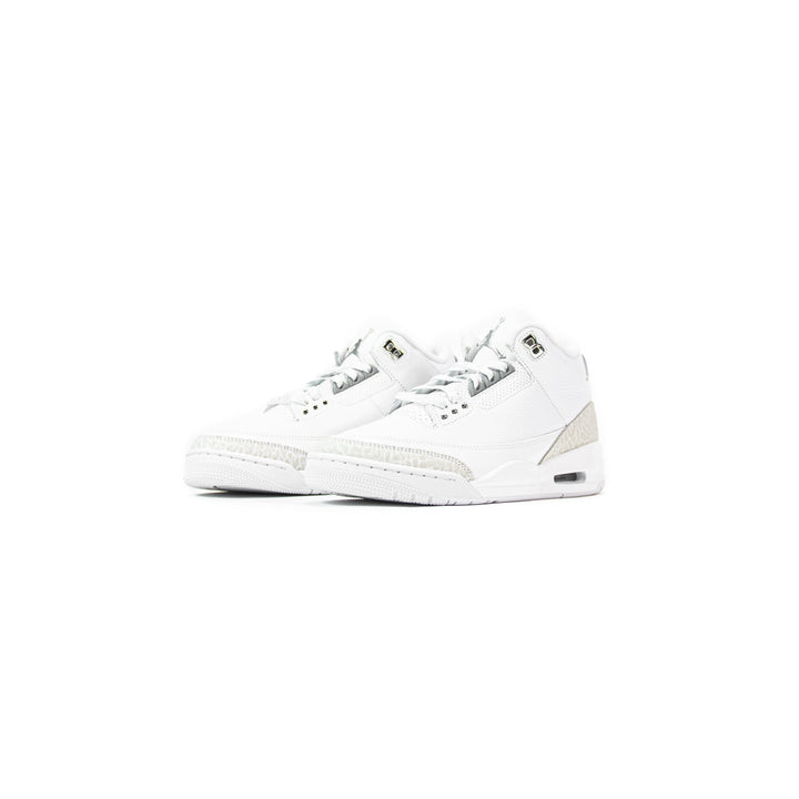 Air Jordan 3 Retro (White/Metallic Silver-White)