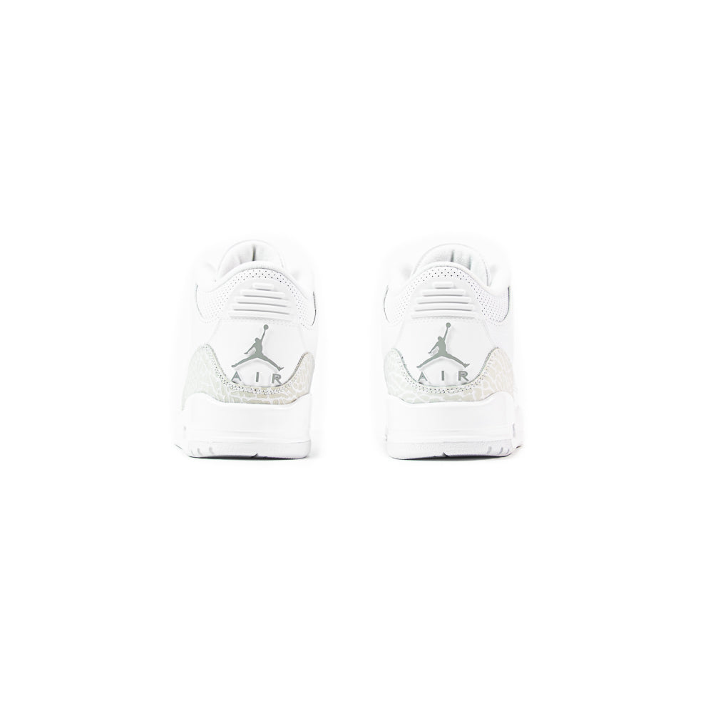 Air Jordan 3 Retro (White/Metallic Silver-White)