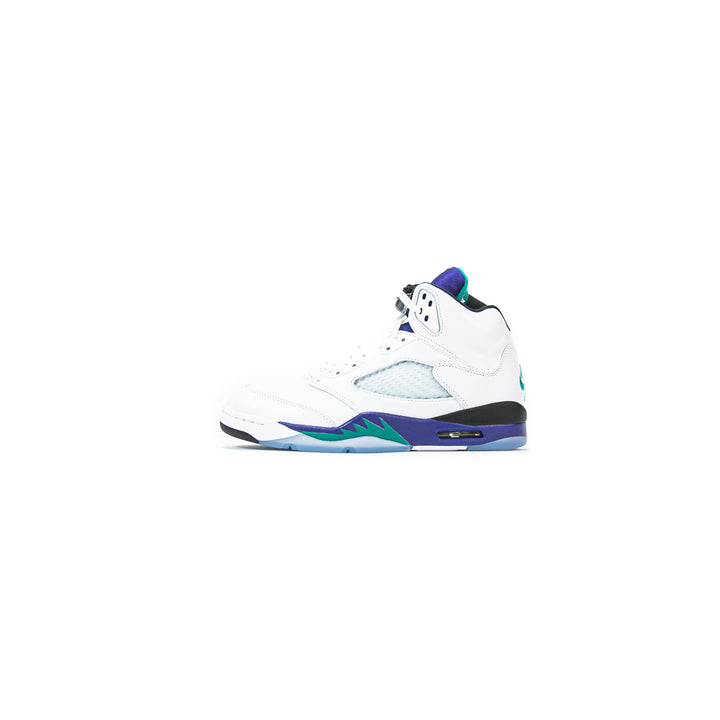 Air Jordan 5 Retro (White/New Emerald-Grape Ice)