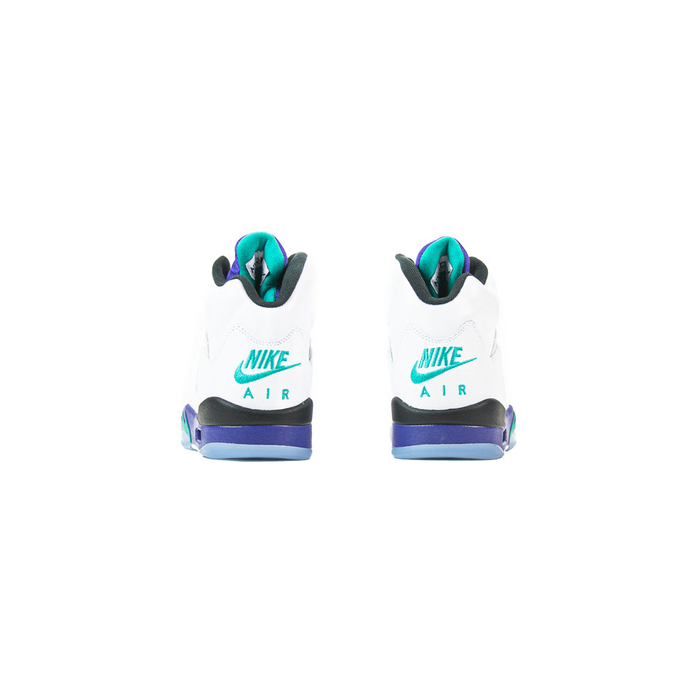 Air Jordan 5 Retro (White/New Emerald-Grape Ice)