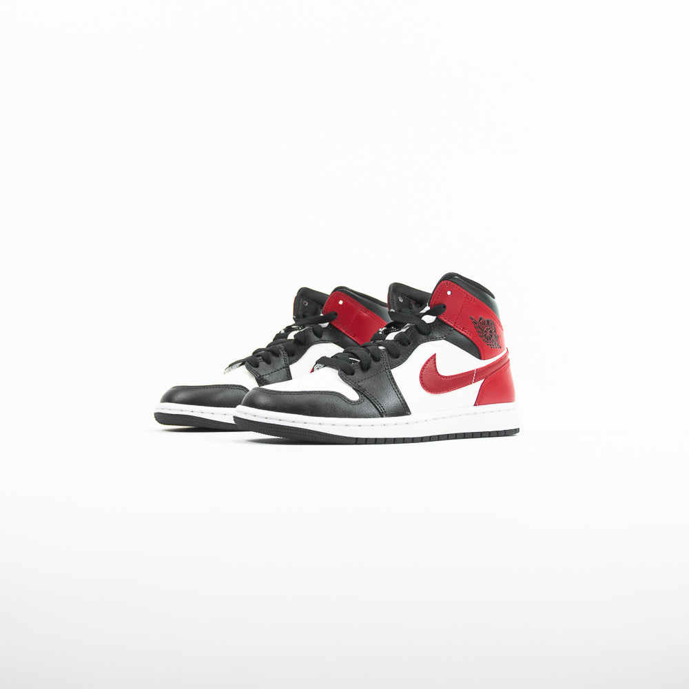 Wmns Air Jordan 1 Mid (Sail/Gym Red-Off Noir-White)