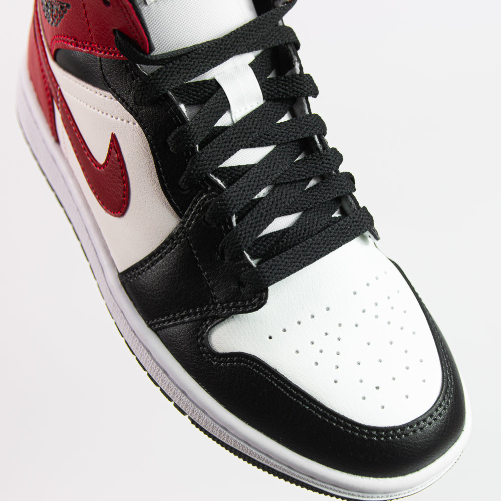 Wmns Air Jordan 1 Mid (Sail/Gym Red-Off Noir-White)