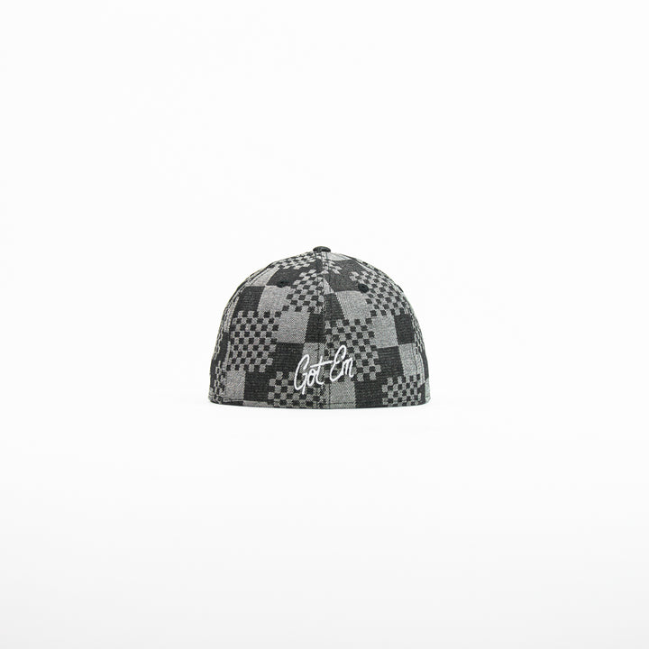 Corporate Fitted Cap (Black Checkerboard)