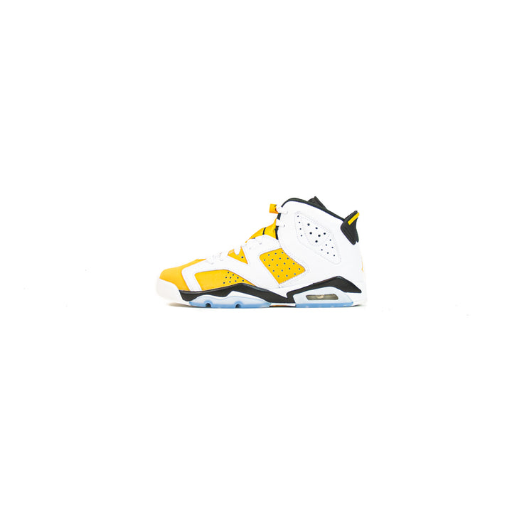 Air Jordan 6 Retro (GS) (White/Yellow Ochre-Black)