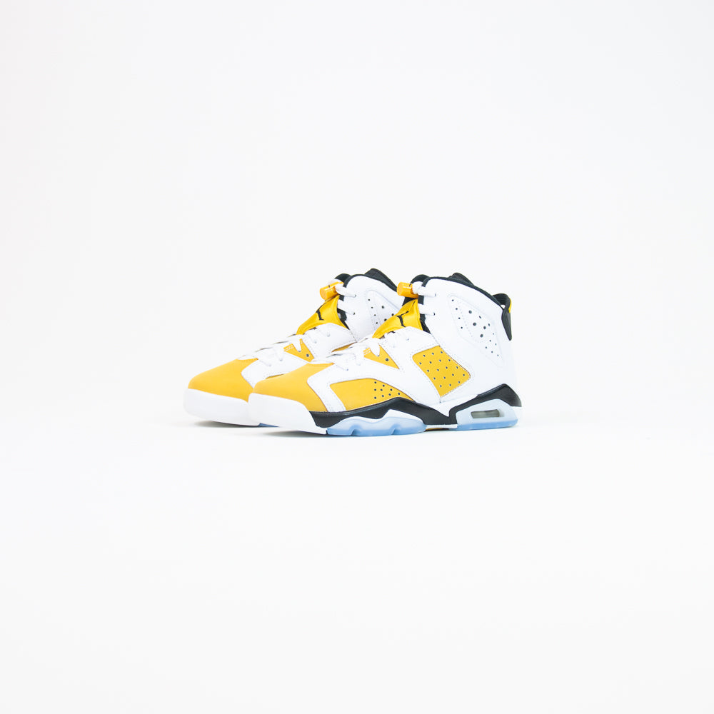 Air Jordan 6 Retro (GS) (White/Yellow Ochre-Black)