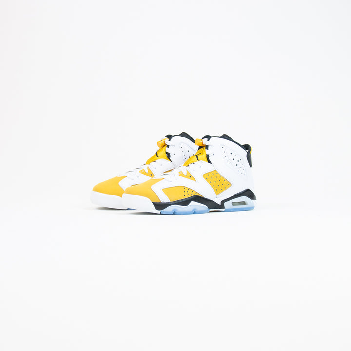 Air Jordan 6 Retro (GS) (White/Yellow Ochre-Black)