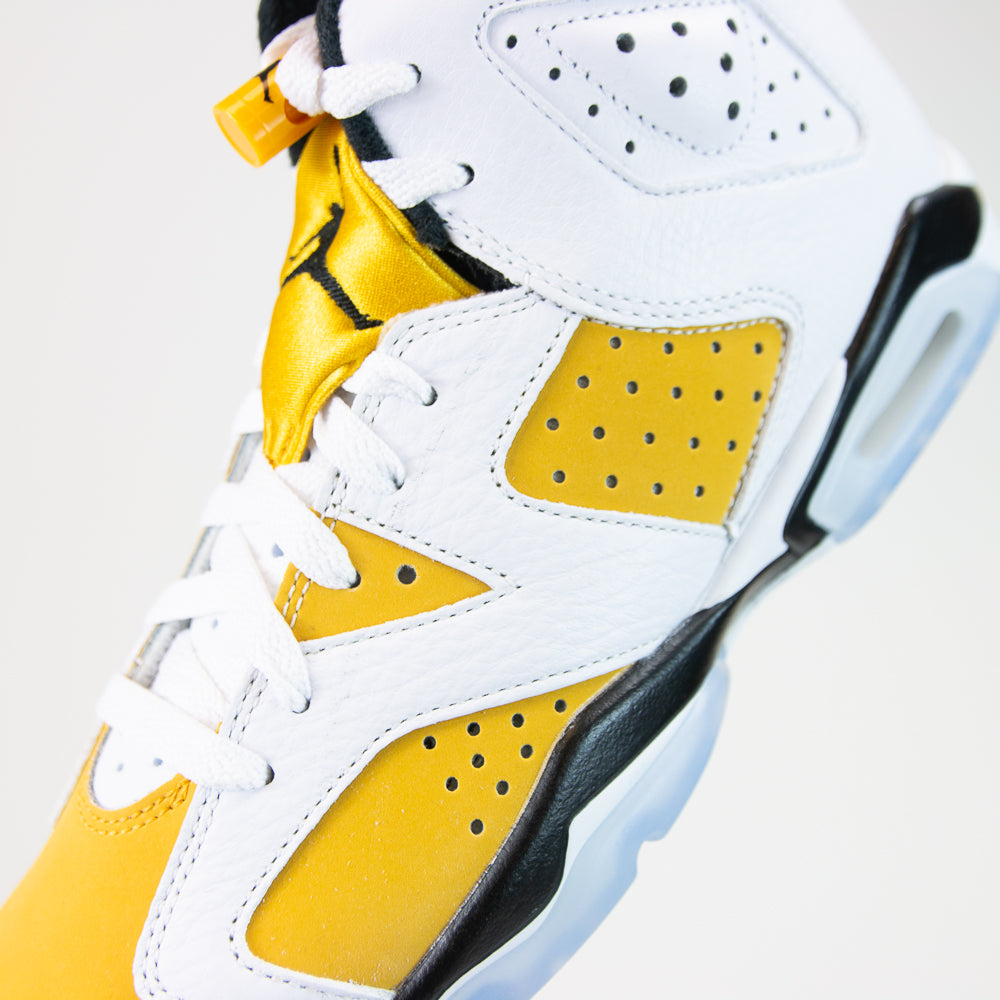 Air Jordan 6 Retro (GS) (White/Yellow Ochre-Black)