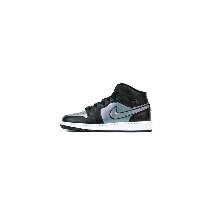 Air Jordan 1 Mid SE BG (Black/Black/White)
