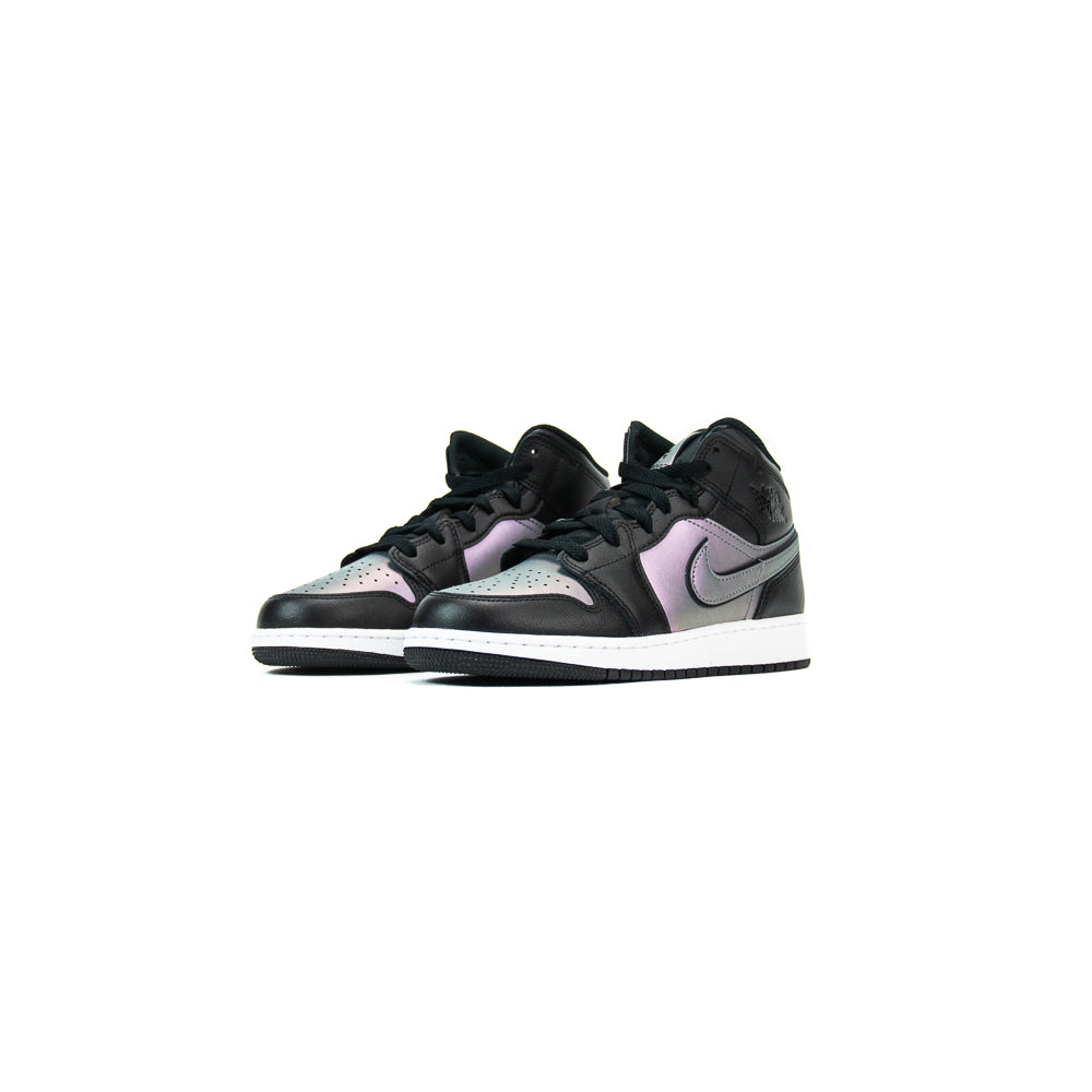 Air Jordan 1 Mid SE BG (Black/Black/White)