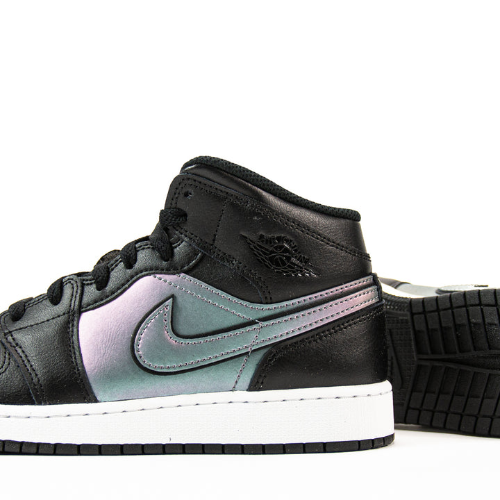 Air Jordan 1 Mid SE BG (Black/Black/White)