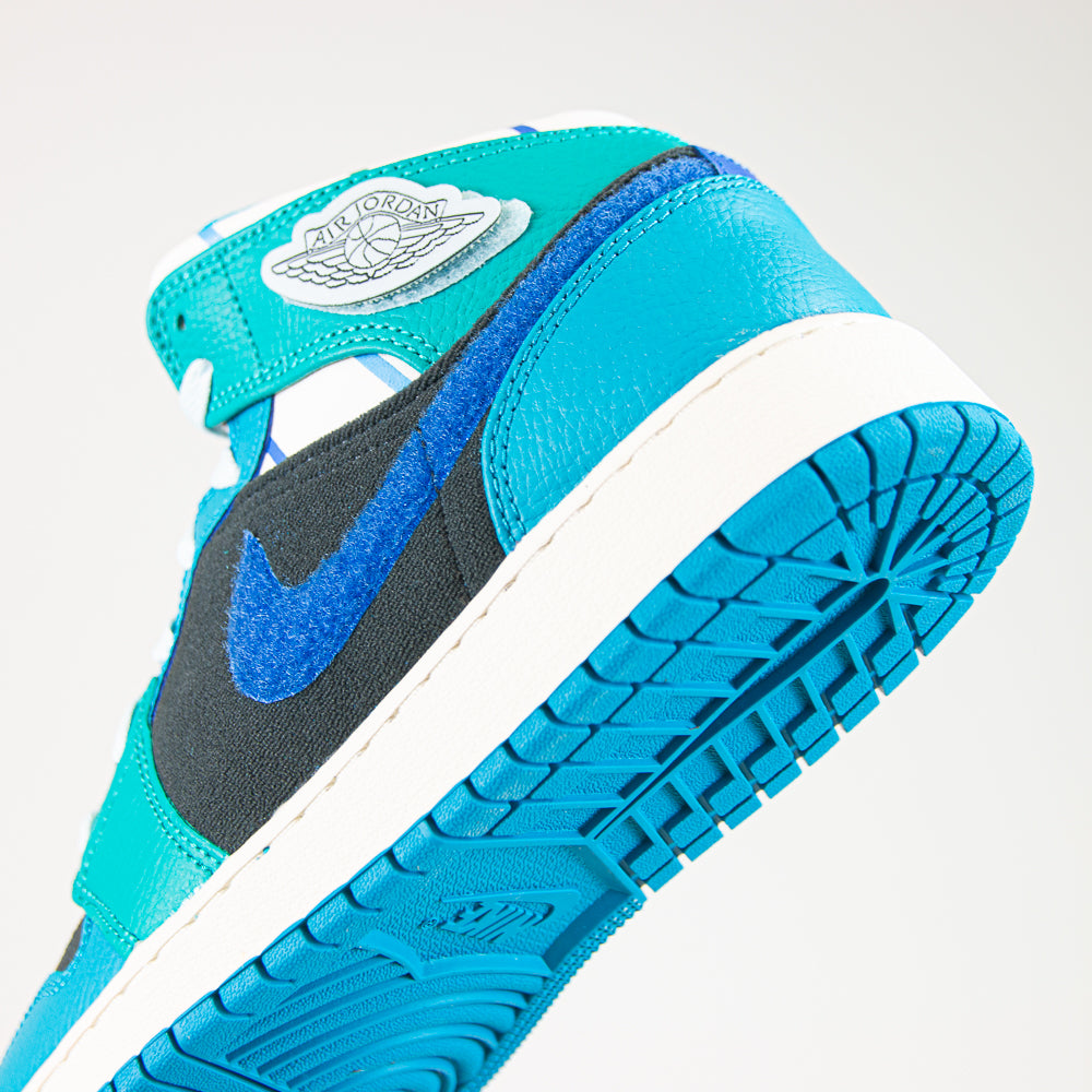 Air Jordan 1 Mid SS (GS) (Anthracite/Glacier Blue) – Corporate