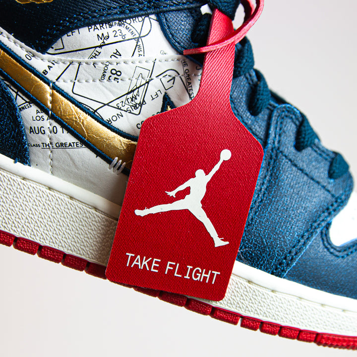 Air Jordan 1 Mid SE (GS) (Armory Navy/Metallic Gold)